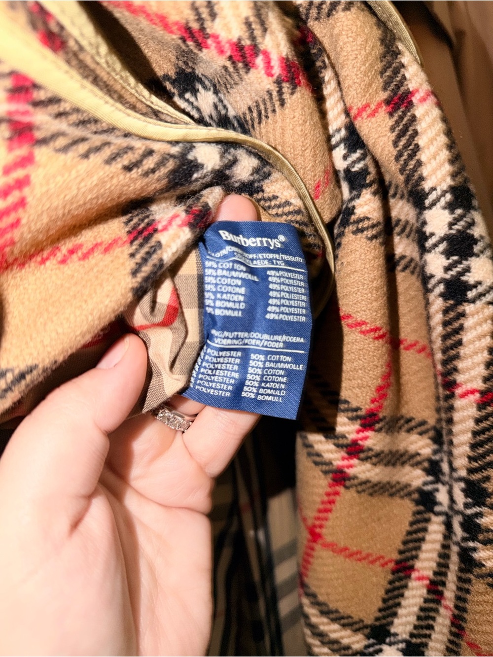 Vintage Burberrys Double Breasted Trench Coat Nova Check Wool Liner | 6 Long - Picture 4 of 13